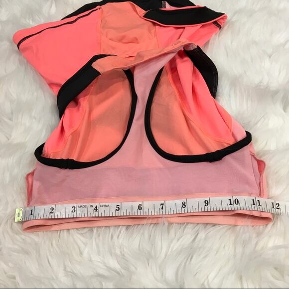 Lululemon Cardio Kick Tank Black Neon Size 4 - Picture 7 of 8